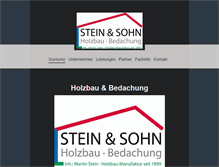 Tablet Screenshot of holzbau-stein.de
